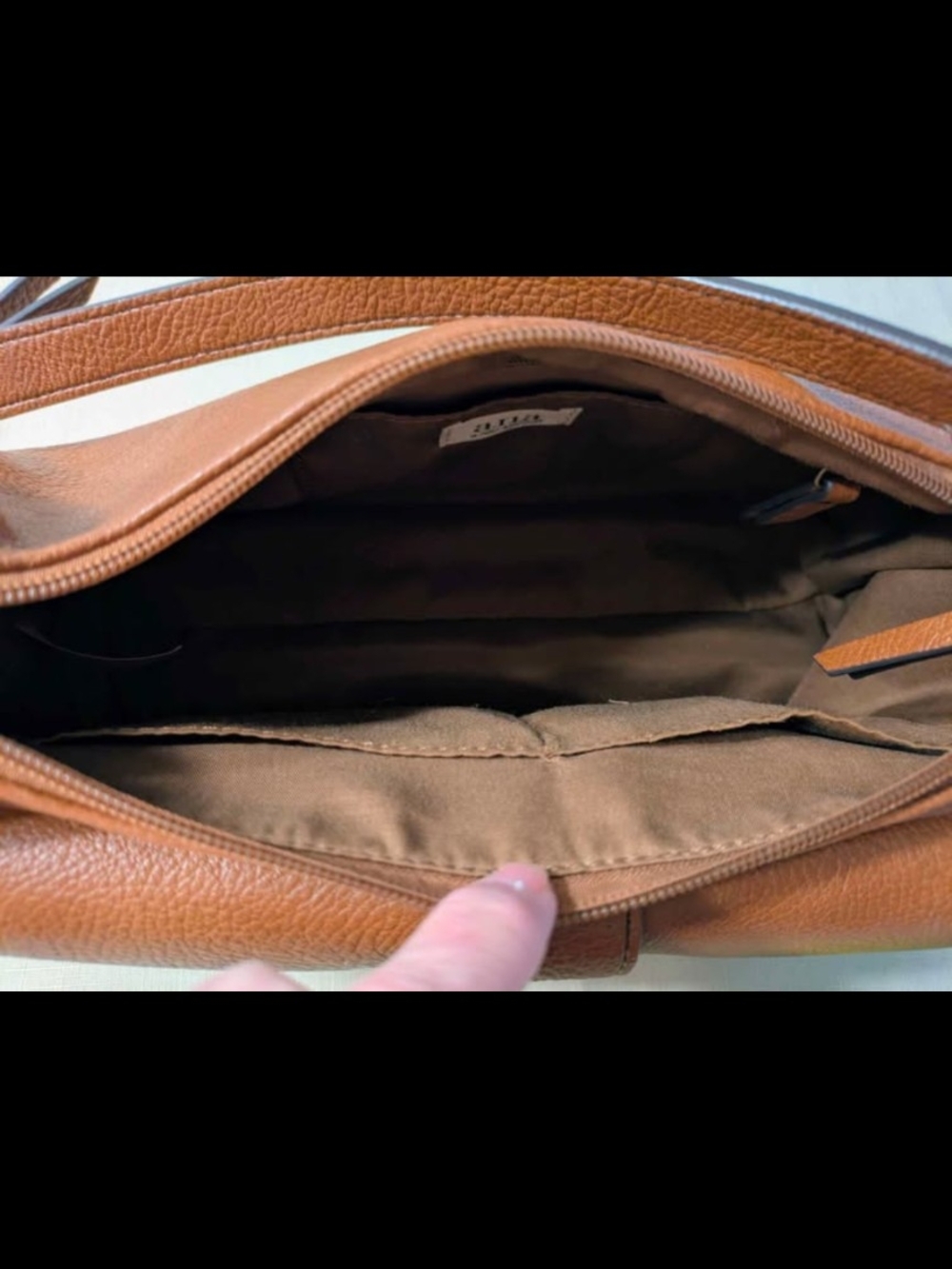 a.n.a Brown Faux Leather Handbag With Buckle - Picture 6 of 9